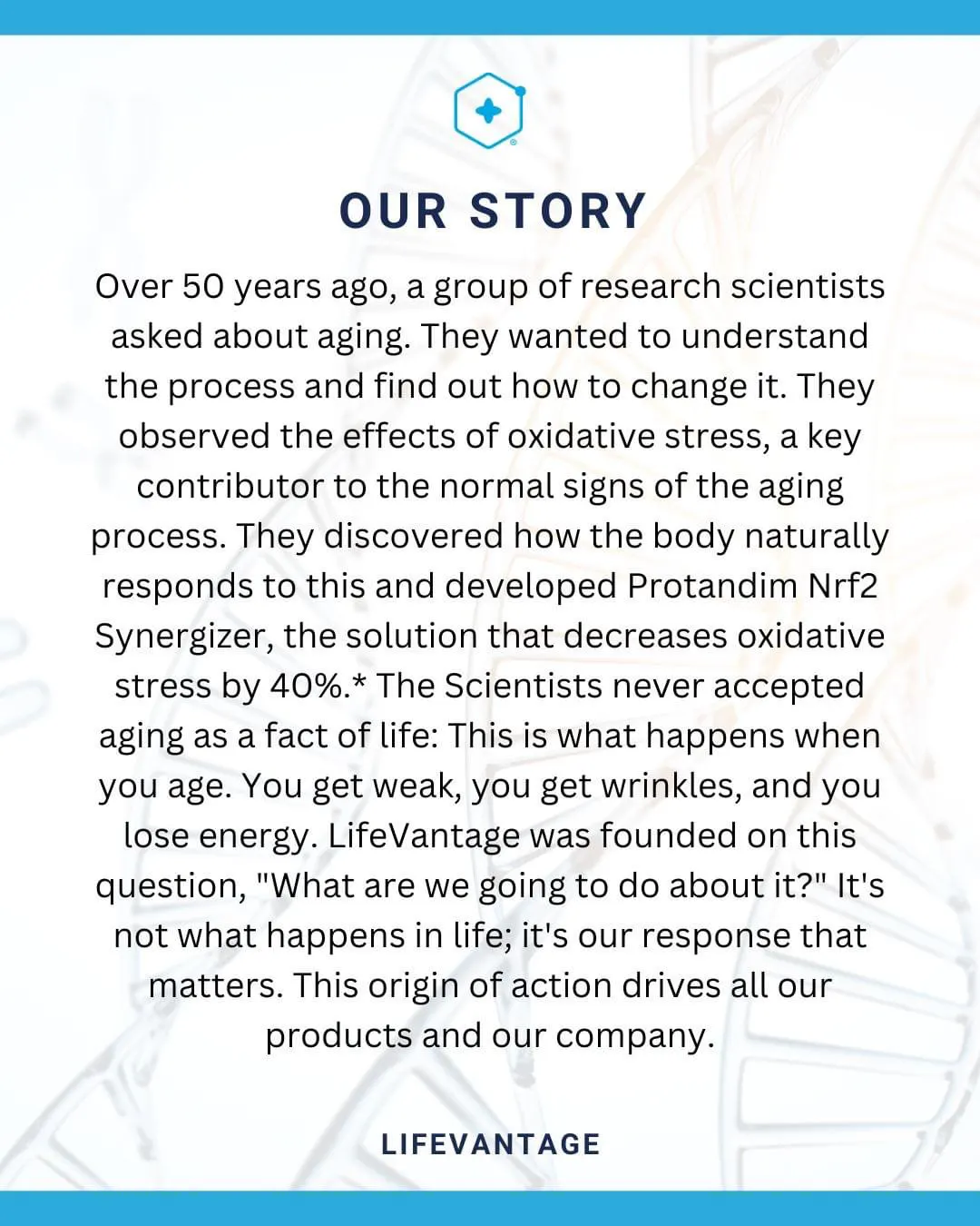 LifeVantage antiageing story